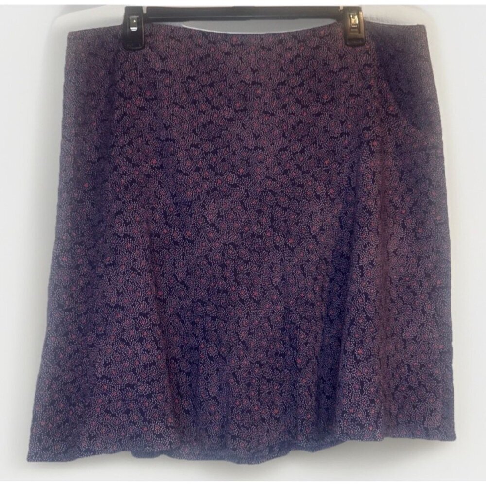 Boden Women's‎ Navy Floral Spray Skater Flared Lined Mini Skirt Size 14R NEW